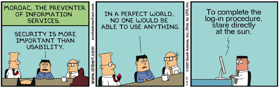 Dilbert comic strip on data security