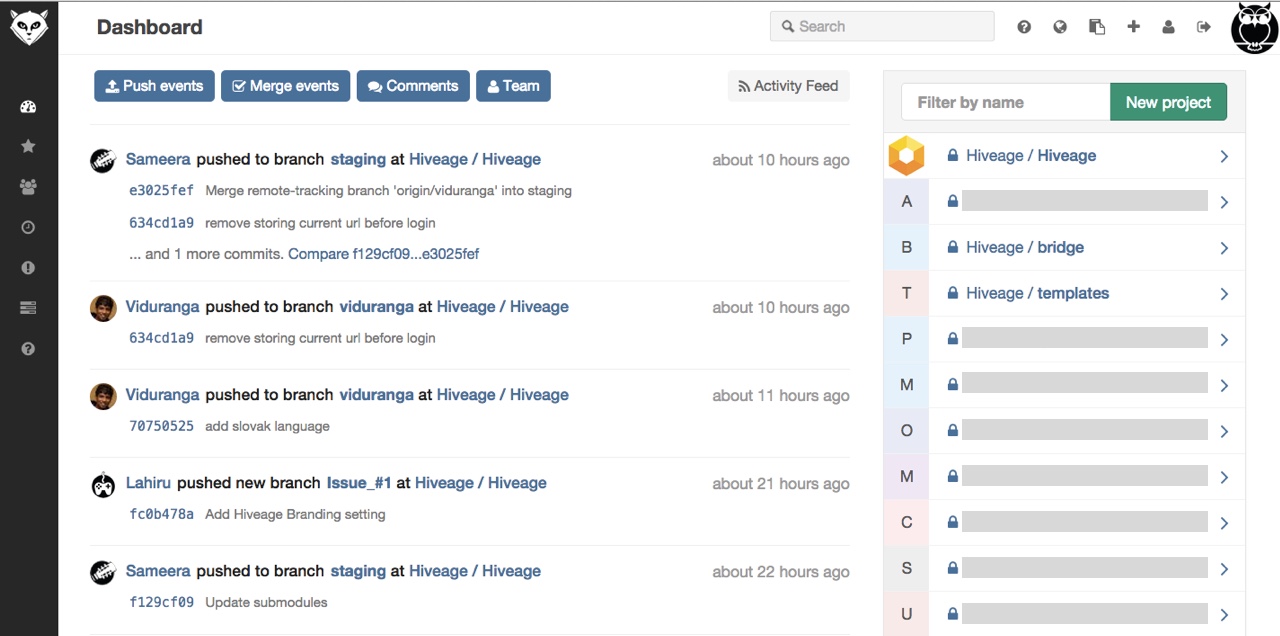 Vesess GitLab screenshot