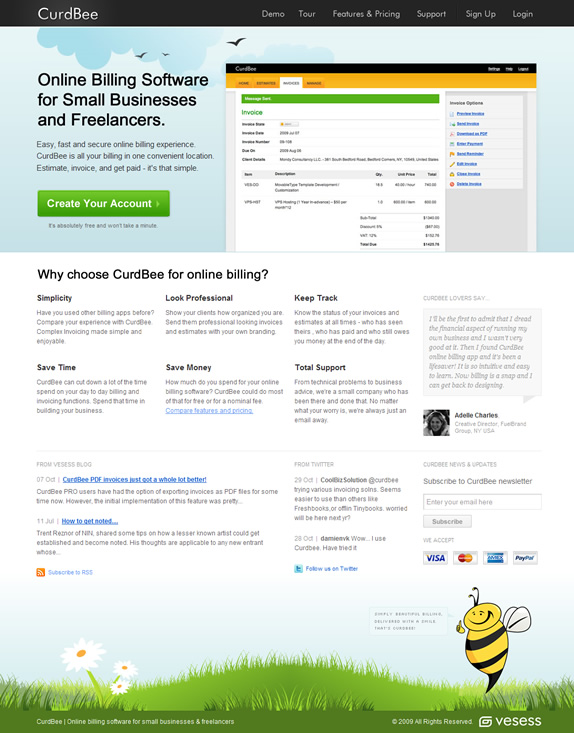 Brand New Look - CurdBee New Home Page