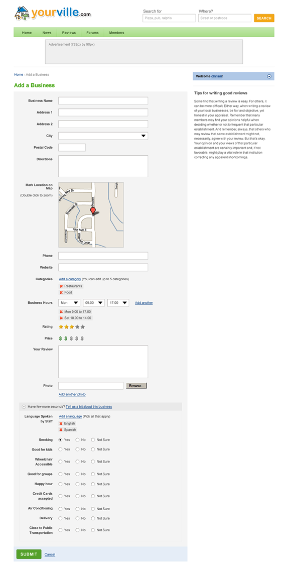 Yourville add business review