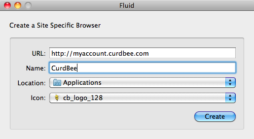 Fluid's settings for CurdBee Fluid's settings for CurdBee