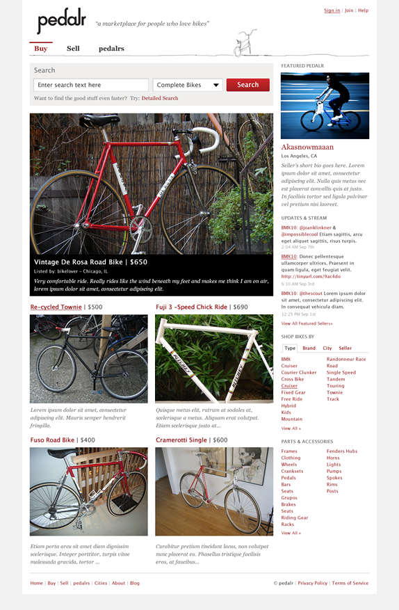 Pedalr Home