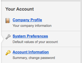 System Preference Menu