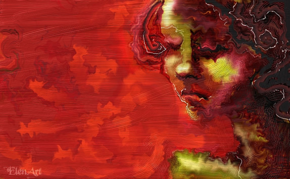 Elen Art - Red Digital Painting