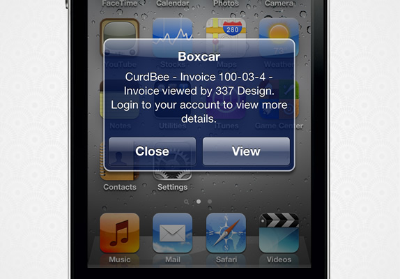 CurdBee alerts via email, sma and push notifications CurdBee alert deliveres to your iphone